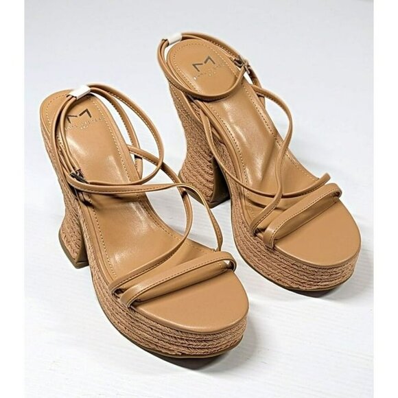 Marc Fisher LTD Women's Fetch Ankle Strap Espadrille Natural Size 9 (MSRP $140) - Picture 2 of 8